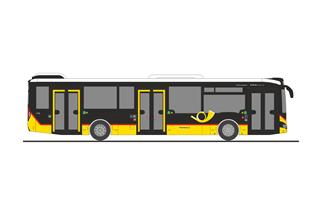 Rietze H0 MAN Lion's City 12 '18, PostAuto - Laufen