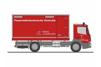 Rietze H0 MB Atego '19 GW-L Feuerwehrtechn. Zentrale Steinfurt