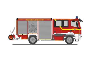 Rietze H0 Schlingmann Varus MAN HLF, Feuerwehr Lichtenau