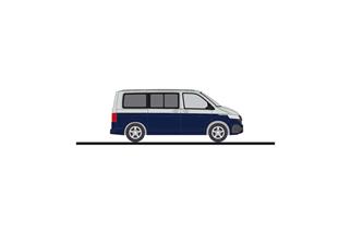 Rietze H0 VW T6.1 Bus KR, reflexsilber/starlight blue