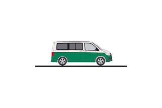 Rietze H0 VW T6 Bus KR, candyweiss/bay leaf green