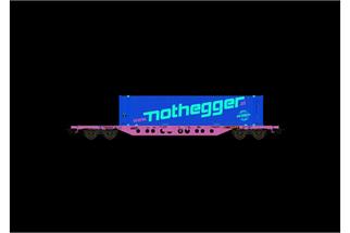 Rivarossi H0 CEMAT Containerwagen Sgnss, 45'-Container Nothegger, Ep. VI