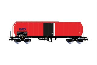 Rivarossi H0 GATX Kesselwagen, rot/schwarz, Ep. VI