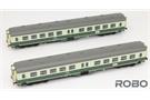 Robo Modele H0 PKP Personenwagen-Set 101A, 2. Klasse, Korsze, Ep. IVc, 2-tlg.