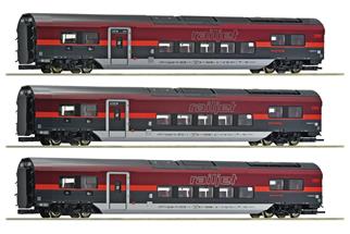Roco H0 (AC Digital) ÖBB Reisezugwagen-Ergänzungsset Railjet 2, Ep. VI, 3-tlg.