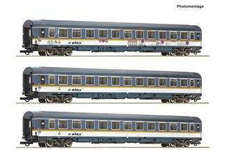 Roco H0 alex Reisezugwagen-Set Eurofima, Ep. VI, 3-tlg.