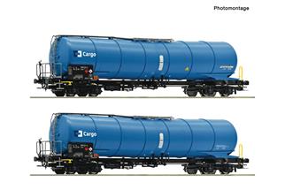 Roco H0 CD Cargo Kesselwagen-Set Zacns, Ep. VI, 2-tlg.