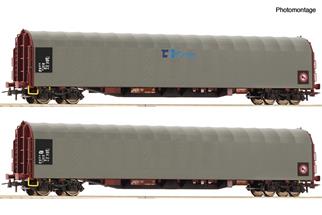 Roco H0 CD Cargo Schiebeplanenwagen-Set Rils-y, Ep. VI, 2-tlg.