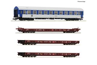 Roco H0 CD/DB AG Wagenset Rollende Landstrasse Bc + Saadkms, Ep. V, 4-tlg.