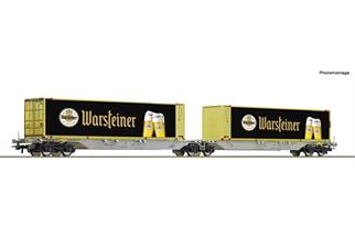 Roco H0 Container-Doppeltragwagen Sggmrs, 2x 45' Warsteiner, Ep. VI *werkseitig ausverkauft*