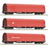 Roco H0 DB AG Schiebeplanenwagen-Set Rilns, Ep. VI, 3-tlg.