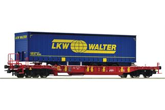 Roco H0 DB AG Taschenwagen Sdgmnss/T3, LKW Walter, Ep. VI *werkseitig ausverkauft*