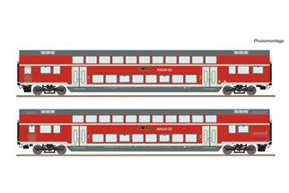 Roco H0 (DC) DB-AG 2-tlg. Set: Doppelstockwagen