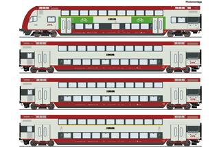 Roco H0 (DC Digital) CFL Doppelstockwagen-Set, Ep. VI, 4-tlg.