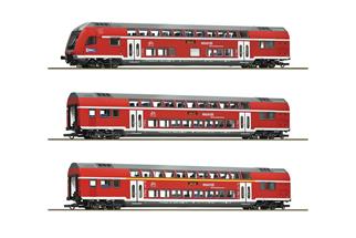 Roco H0 (DC Digital) DB AG Doppelstockwagen-Set 1 München-Salzburg-Express, Ep. VI, 3-tlg.