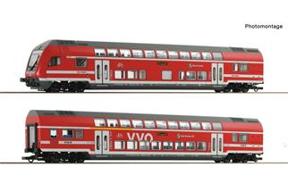 Roco H0 (DC Digital) DB AG Doppelstockwagen-Set, VVO S-Bahn Dresden, Ep. VI, 2-tlg. *werkseitig ausverkauft*