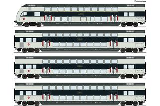 Roco H0 (DC Digital) DSB Doppelstockwagen-Set, Ep. VI, 4-tlg.