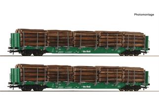 Roco H0 (DC) OnRail 2-tlg. Set: Rungenwagen