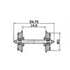Roco H0 DC-Radsatz 11 mm, Achslänge 24.75 mm, beidseitig isoliert (Inhalt: 2 Stk.)