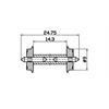 Roco H0 DC-Radsatz 9 mm, Achslänge 24.75 mm, geteilte Achse (Inhalt: 2 Stk.)