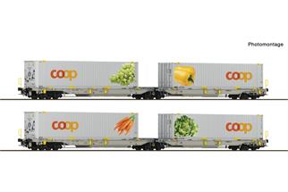 Roco H0 (DC) RAILCARE 2-tlg. Set: Doppeltaschen-Gelenkwagen T2000, railCare
