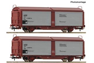 Roco H0 (DC) SJ 2-tlg. Set: Schiebedach-/Schiebewandwagen