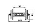 Roco H0 (DC) Widerstands-Radsatz 18 Ohm, Ø 9 mm (Inhalt: 2 Stk.)