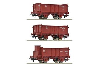 Roco H0 FS Hochbordwagen-Set L, Ep. II-III, 3-tlg.