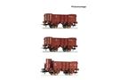 Roco H0 FS Hochbordwagen-Set L, Ep. II-III, 3-tlg.