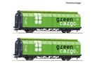 Roco H0 Green Cargo Schiebewandwagen-Set Hbillns-v, Ep. VI, 2-tlg.