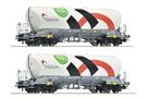 Roco H0 Holcim Silowagen-Set Uacns, -CO2, Ep. VI, 2-tlg. *werkseitig ausverkauft*