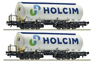 Roco H0 Holcim Silowagen-Set Uacs, neues Logo, Ep. VI, 2-tlg.