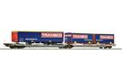 Roco H0 Hupac Doppeltaschen-Gelenkwagen Sdggmrs 738/T3000e, Transco, Ep. V-VI