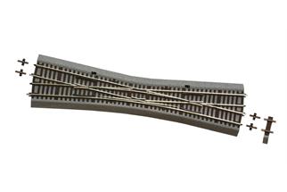 Roco H0 Line mit Bettung EKW10 Einzelkreuzungsweiche 345 mm, 10°