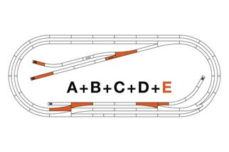 Roco H0 Line mit Bettung Gleisset E