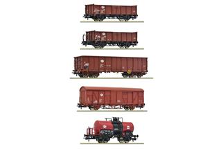 Roco H0 MAV Güterwagen-Set, Ep. IV, 5-tlg.