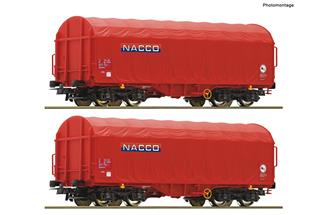 Roco H0 NACCO Schiebeplanenwagen-Set Shimmns, Ep. VI, 2-tlg.