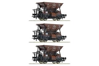 Roco H0 ÖBB Schotterwagen-Set Bauart Talbot, Ep. III-IV, 3-tlg.