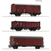 Roco H0 PKP gedecktes Güterwagen-Set, Ep. III, 3-tlg.