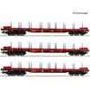 Roco H0 RailCargoWagon Rungenwagen-Set Rs, Ep. VI, 3-tlg.