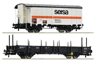 Roco H0 Sersa Bauzugwagen-Set, Ep. VI, 2-tlg. *werkseitig ausverkauft*