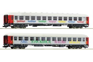 Roco H0 Snälltåget Reisezugwagen-Set, Ep. VI, 2-tlg.