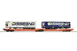 Roco H0 Wascosa Doppeltaschen-Gelenkwagen Sdggmrs 738/T3000e, Dissegna, Ep. VI *werkseitig ausverkauft* Roco H0 Wascosa Doppeltaschen-Gelenkwagen Sdggmrs 738/T3000e, Dissegna, Ep. VI *werkseitig ausverkauft*