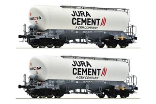 Roco H0 Wascosa Silowagen-Set Uacns, Jura Cement, Ep. VI, 2-tlg. *werkseitig ausverkauft*
