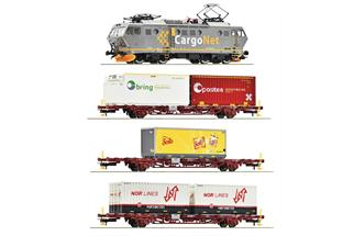 Roco/NMJ H0 (AC Sound) CargoNet Zugset Elektrolok El 16 mit Güterzug, Ep. VI, 4-tlg. *werkseitig ausverkauft*