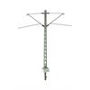 Sommerfeldt H0 DB Gitter-Mittelmast mit 2 Ausleger, lackiert