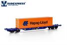 Sudexpress H0 Continental Rail Containertragwagen Sgnss, Hapag-Lloyd *werkseitig ausverkauft*