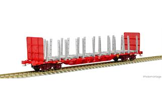 Sudexpress H0 Takargo Containertragwagen Sgnss 60', Innofreight Timber Stanchions, Ep. VI