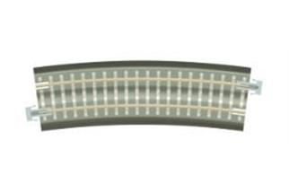 Tillig H0m/TT-Bettungsgleis BR32 gebogen R396 15°, braun