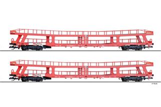 Tillig TT DB AG Autotransportwagen-Set DDm 915, DB AutoZug, Ep. V, 2-tlg.
